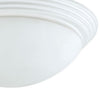 Dome Shaped Glass Ceiling Lamp with Hardwired Switch White and Clear By Casagear Home BM220713