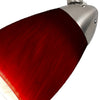 Hand Blown Glass Shade Track Light Head with Metal Frame Red and Silver By Casagear Home BM220748