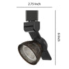 12W Integrated LED Metal Track Fixture with Mesh Head Black and Bronze By Casagear Home BM220789