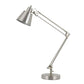 60W Metal Task Lamp with Adjustable Arms and Swivel Head Set of 2 Silver By Casagear Home BM220818