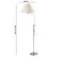 3 Way Metal Floor Lamp with and Adjustable Height Mechanism Silver By Casagear Home BM220821