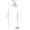 3 Way Metal Floor Lamp with and Adjustable Height Mechanism Silver By Casagear Home BM220821