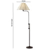 3 Way Metal Floor Lamp with and Adjustable Height Mechanism Bronze By Casagear Home BM220822