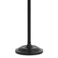 100 Watt Metal Down Bride Floor lamp with Fabric Tapered Drum Shade Black By Casagear Home BM220829