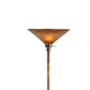 3 Way Torchiere Floor Lamp with Frosted Glass shade and Stable Base Bronze By Casagear Home BM220832