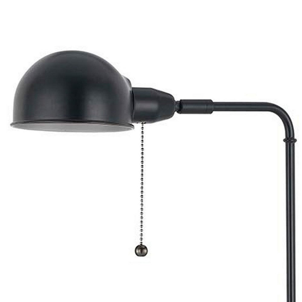 Adjustable Height Metal Pharmacy Lamp with Pull Chain Switch Black By Casagear Home BM220838