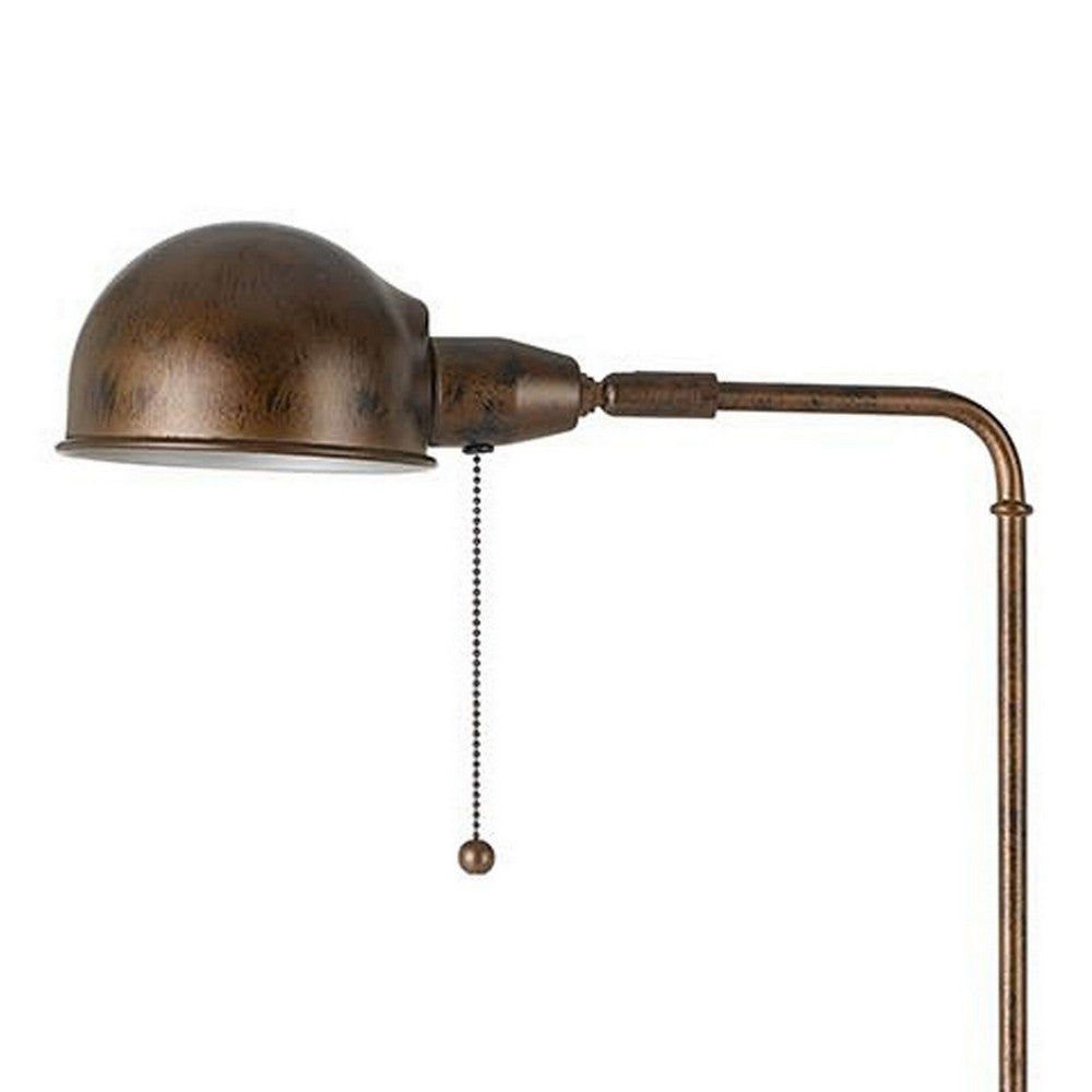 Adjustable Height Metal Pharmacy Lamp with Pull Chain Switch Bronze By Casagear Home BM220839