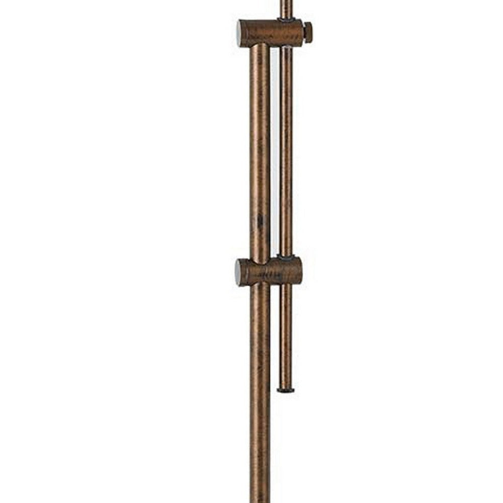 Adjustable Height Metal Pharmacy Lamp with Pull Chain Switch Bronze By Casagear Home BM220839