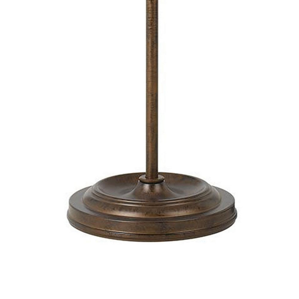 Adjustable Height Metal Pharmacy Lamp with Pull Chain Switch Bronze By Casagear Home BM220839