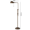 Adjustable Height Metal Pharmacy Lamp with Pull Chain Switch Bronze By Casagear Home BM220839