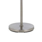 Metal Body Floor Lamp with Fabric Drum Shade and Pull Chain Switch Silver By Casagear Home BM220845