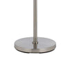 Metal Body Floor Lamp with Fabric Drum Shade and Pull Chain Switch Silver By Casagear Home BM220845