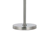 Metal Body Table Lamp with Fabric Drum Shade and Pull Chain Switch Silver By Casagear Home BM220848