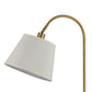 60 Watt Metal Floor Lamp with Gooseneck Shape and Stable Base Gold By Casagear Home BM220851