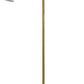 60 Watt Metal Floor Lamp with Gooseneck Shape and Stable Base Gold By Casagear Home BM220851