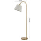 60 Watt Metal Floor Lamp with Gooseneck Shape and Stable Base Gold By Casagear Home BM220851