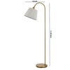 60 Watt Metal Floor Lamp with Gooseneck Shape and Stable Base Gold By Casagear Home BM220851