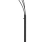 180 Watt Metal Floor Lamp with 3 Arms and Cage Shades Black By Casagear Home BM220855