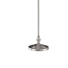 150 Watt Metal Floor Lamp with Swing Arm and Fabric Conical Shade Silver By Casagear Home BM220860