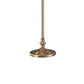 150 Watt 6 Way Metal Floor Lamp with Fabric Tapered Shade Gold By Casagear Home BM220863