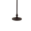 150 Watt 6 Way Metal Floor Lamp with Fabric Tapered Shade Bronze By Casagear Home BM220864