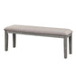 Rectangular Style Wooden Bench with Fabric Upholstered Seat Gray By Casagear Home BM220936