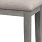 Rectangular Style Wooden Bench with Fabric Upholstered Seat Gray By Casagear Home BM220936