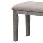 Rectangular Style Wooden Bench with Fabric Upholstered Seat Gray By Casagear Home BM220936