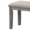 Rectangular Style Wooden Bench with Fabric Upholstered Seat Gray By Casagear Home BM220936