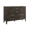 Wooden Dresser with 6 Spacious Drawers and 2 Cabinets, Brown By Casagear Home