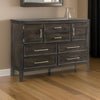 Wooden Dresser with 6 Spacious Drawers and 2 Cabinets Brown By Casagear Home BM221225