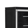 63’ 7-Drawer Lingerie Chest with Mock Croc Panels Black By Casagear Home BM221234