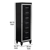 63’ 7-Drawer Lingerie Chest with Mock Croc Panels Black By Casagear Home BM221234