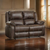 Leatherette Upholstered Recliner Loveseat with Split Tufted Backrest Brown By Casagear Home BM221481