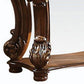 Intricately Carved Wooden Side Table with Scrolled Legs,Brown By Casagear Home BM221510