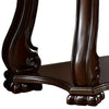 Traditional Wood and Glass Sofa Table with Rivet Accents Brown By Casagear Home BM221545