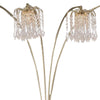 Metal Arc Floor Lamp with 4 Hanging Crystal Lights Black and Gold By Casagear Home BM221630