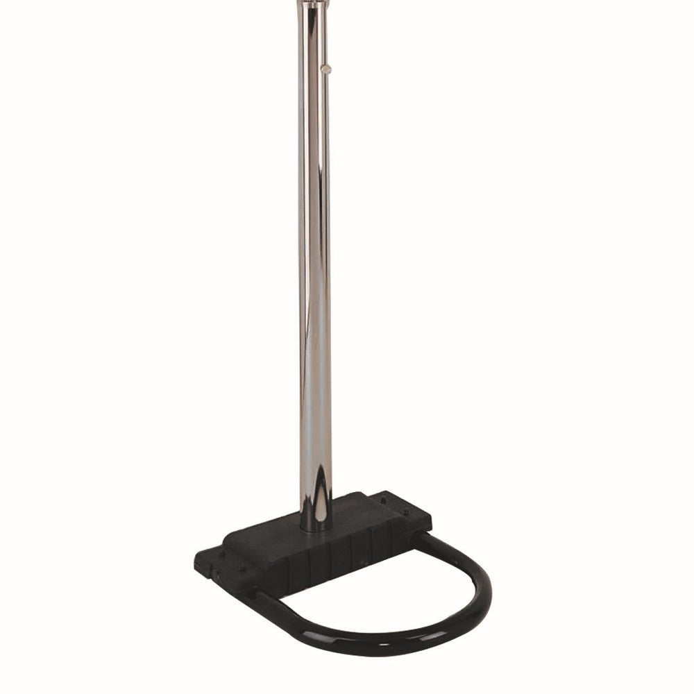 Contemporary Arched Metal Floor Corded Lamp with 5 Lights Black and Silver By Casagear Home BM221637