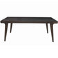 Rectangular Dining Table with Angled Legs and Grain Details, Brown By Casagear Home