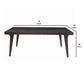 Rectangular Dining Table with Angled Legs and Grain Details Brown By Casagear Home BM222463