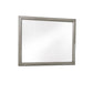 Wooden Square Mirror with Molded Details and Dual Texture Gray By Casagear Home BM222706