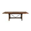 Wooden Dining Table with Extendable Leaf and Block Legs Brown By Casagear Home BM222716