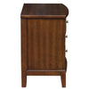 Wooden Nightstand with 3 Spacious Drawers and Knobs Brown By Casagear Home BM222724