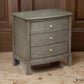 Wooden Nightstand with 3 Spacious Drawers and Knobs Gray By Casagear Home BM222726