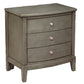 Wooden Nightstand with 3 Spacious Drawers and Knobs, Gray By Casagear Home