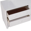 6 Drawer Wooden Dresser with Turned Legs and Round Knobs White By Casagear Home BM222739