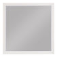 Transitional Style Square Wooden Frame Mirror, White By Casagear Home