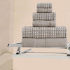 Porto 6 Piece Dual Tone Towel Set with Jacquard Grid Pattern The Urban Port Beige By Casagear Home BM222850