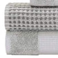 Porto 6 Piece Dual Tone Towel Set with Jacquard Pattern The Urban Port Light Gray By Casagear Home BM222851