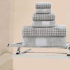 Porto 6 Piece Dual Tone Towel Set with Jacquard Pattern The Urban Port Light Gray By Casagear Home BM222851